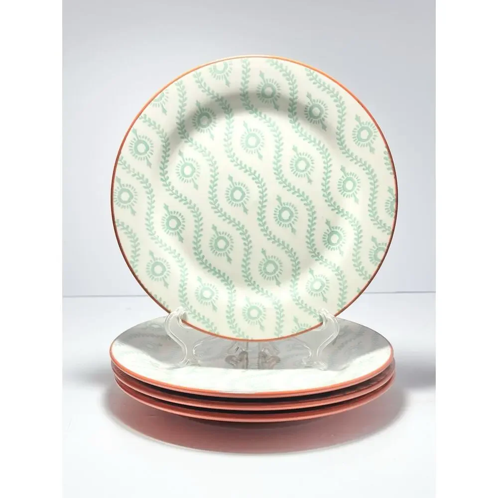 Baum Brothers “Tangiers (Turquoise)” 16-Piece Ceramic Dinnerware Set, Service 4